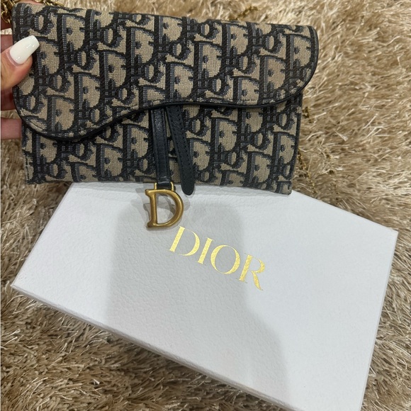 Dior Saddle Pouch with Chain - Picture 6 of 10